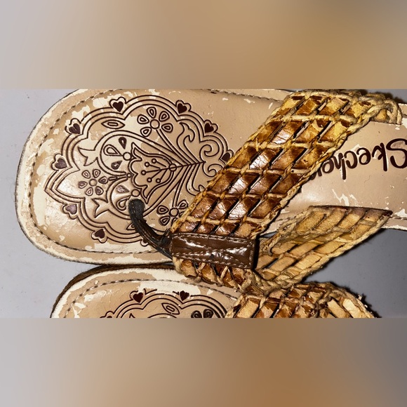 Skechers Cali Woven Espadrille Wedge Sandals Size 8 l Women’s Boho Summer Shoes - Picture 10 of 13